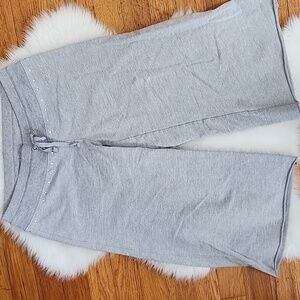bebe Capris Heather Grey Cotton With Rhinestones, S